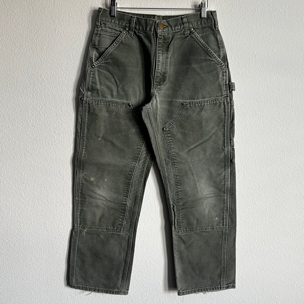 Carhartt B01 MOS faded green double knee work wear carpenter pants